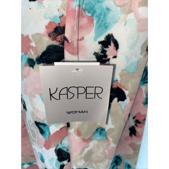 NEW KASPER PINK FLORAL CAREER SHEATH DRESS SIZE 16 Tutu pink - Picture 8 of 12